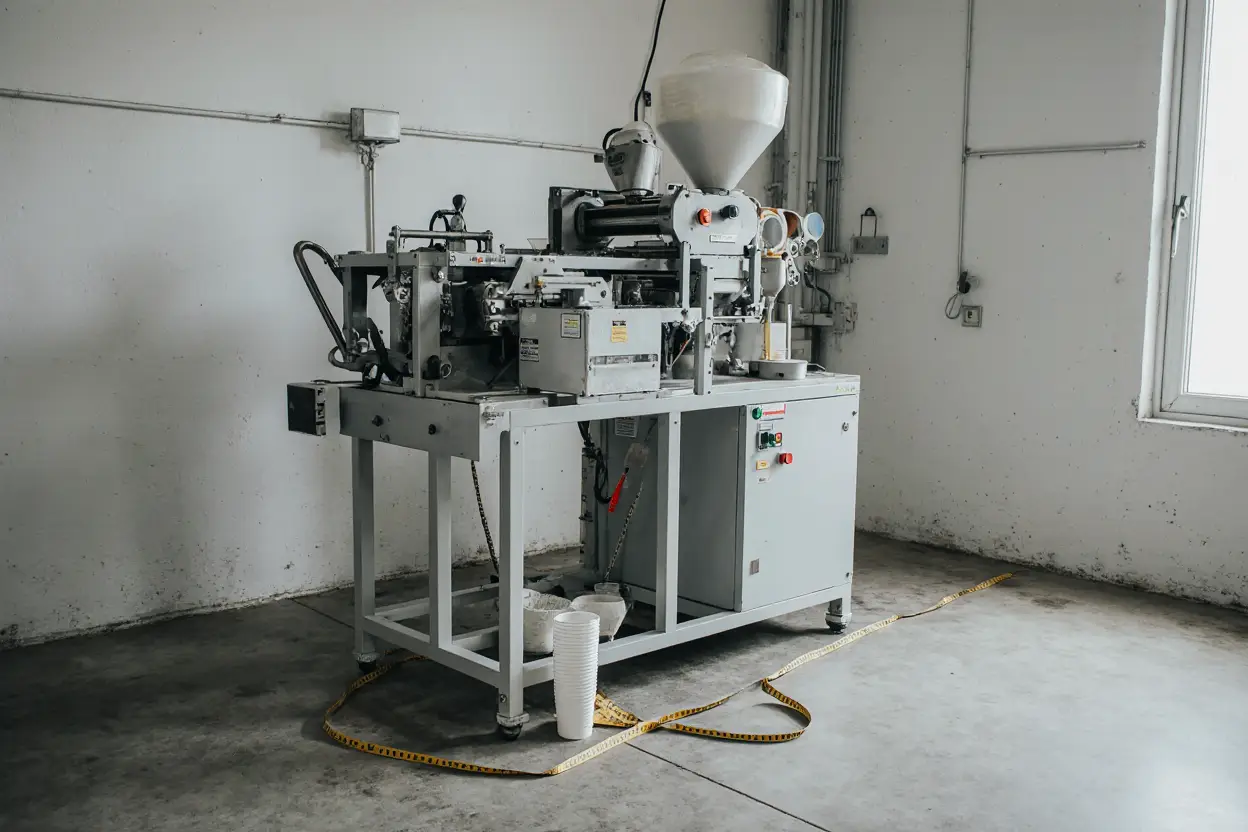 ابعاد دستگاه تولید لیوان کاغذی